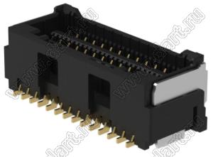 MOLEX CLIK-Mate-1.50™ 2132272871 вилка SMD двухрядная вертикальная, цвет черный; 28-конт.