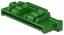 MOLEX CLIK-Mate-1.50™ 5025781506 корпус однорядной розетки на кабель, цвет зеленый; 15-конт.
