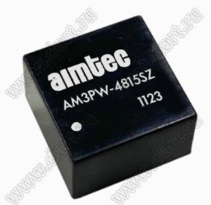 AM3PW-4815SZ модульный источник питания постоянного тока (DC/DC); Uвх=48 (18~75)В; Uвых=15В; Iвых=200мА; 2,3Вт