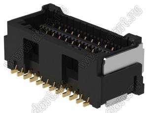 MOLEX CLIK-Mate-1.50™ 2132272471 вилка SMD двухрядная вертикальная, цвет черный; 24-конт.