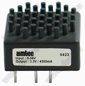 AM20CWR-11003SZK модульный источник питания постоянного тока (DC/DC); Uвх=110 (42...176)В; Uвых=3,3В; Iвых=4,5А; Uпр=3000; 20Вт
