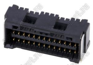 MOLEX CLIK-Mate-1.50™ 2132282611 вилка SMD двухрядная вертикальная, цвет черный; 26-конт.