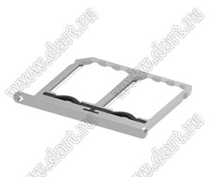115S-BT02-Tray лоток для разъема двух Nano SIM-карт, SUS316, с зажимом; L=16,9мм