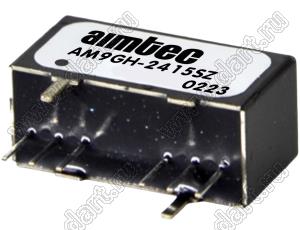 AM9GH-2415SZ модульный источник питания постоянного тока (DC/DC); Uвх=9...36В; Uвых=15В; Iвых=600мА; Uпр=1600; 9Вт