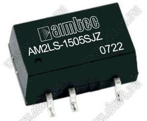AM2LS-1505SJZ модульный источник питания постоянного тока (DC/DC); Uвх=15 (13,5...16,5)В; Uвых=5В; Iвых=400мА; Uпр=1500; 2Вт