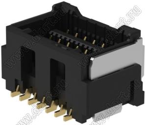 MOLEX CLIK-Mate-1.50™ 2132271411 вилка SMD двухрядная вертикальная, цвет черный; 14-конт.