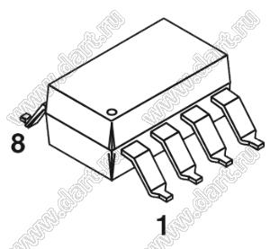 FOD3120TSR2V (SMD8-04W) оптопара для управления затвором IGBT_MOSFET транзистора; Vrms=5000В (мин.)