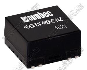 AM3HW-4805S-NZ модульный источник питания постоянного тока (DC/DC); Uвх=18...75В; Uвых=5В; Iвых=600мА; Uпр=1500; 3Вт