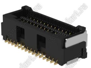 MOLEX CLIK-Mate-1.50™ 2132273071 вилка SMD двухрядная вертикальная, цвет черный; 30-конт.