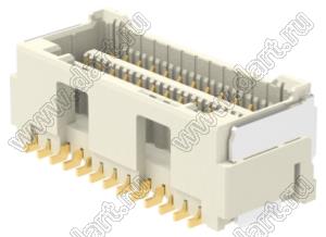 MOLEX CLIK-Mate-1.50™ 2132272610 вилка SMD двухрядная вертикальная, цвет натуральный; 26-конт.