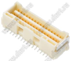 MOLEX CLIK-Mate-1.50™ 2132273230 вилка SMD двухрядная вертикальная, цвет натуральный; 32-конт.