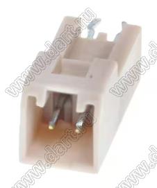 MOLEX MicroTPA™ 55487-0219 вилка на плату вертикальная, цвет натуральный; шаг 2,00мм; 2-конт.