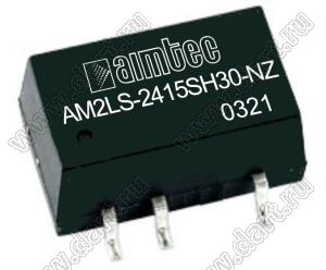 AM2LS-2415SH30-NZ модульный источник питания постоянного тока (DC/DC); Uвх=21,6...26,4В; Uвых=15В; Iвых=133мА; Uпр=3000; 2Вт