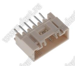 MOLEX MicroTPA™ 55755-0619 вилка на плату вертикальная с изогнутыми выводами, цвет натуральный; шаг 2,00мм; 6-конт.