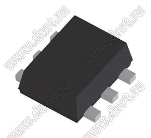 NSBC144EDP6T5G (SOT-963) транзистор биполярный цифровой; Двойные NPN; Iк=0,1А; Uкэо=50В; hFE min.=80 (min)