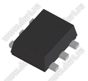 NSBC143EPDP6T5G (SOT-963) транзистор биполярный цифровой; PNP/NPN; Iк=0,1А; Uкэо=50В; hFE min.=15 (min)