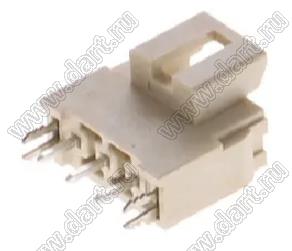 MOLEX Ultra-Fit™ 1722872103 вилка однорядная прямая для выводного монтажа с зажимами для пайки, цвет натуральный; 3-конт.