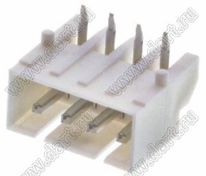 MOLEX Mighty-SPOX™ 532590429 вилка однорядная угловая для выводного монтажа, цвет натуральный; 4-конт.