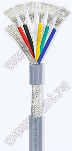 UL2547-6x18AWG-34/0.16TS-GREY кабель многопроводный многожильный; 6; Dизол.=6,7мм; серый