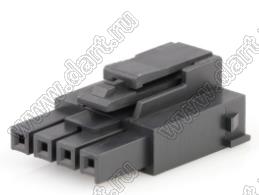 MOLEX Ultra-Fit™ 1722563104 корпус однорядной розетки на кабель, цвет черный; 4-конт.