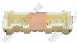 BM09B-PASS-1-TFT(LF)(SN) вилка с направляющими на плату SMD вертикальная; шаг 2,00мм; 9-конт.; медный сплав луженый / нейлон-66, цвет натуральный