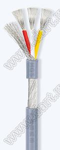 UL2547-3x20AWG-21/0.16TS-GREY кабель многопроводный многожильный; 3; Dизол.=4,5мм; серый