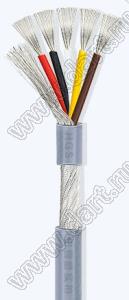 UL2547-5x16AWG-50/0.16TS-GREY кабель многопроводный многожильный; 5; Dизол.=7,1мм; серый