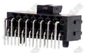 MOLEX Ultra-Fit™ 1723161116 вилка двухрядная угловая для выводного монтажа, цвет черный; 16-конт.