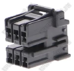 MOLEX CP-3.3™ 5056050601 корпус двухрядной розетки на кабель, цвет черный; P=3,3мм; 6-конт.