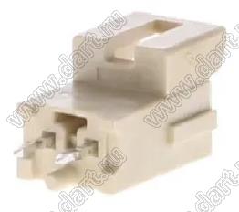MOLEX Ultra-Fit™ 1722862302 вилка однорядная прямая для выводного монтажа с изогнутыми выводами, цвет натуральный; 2-конт.