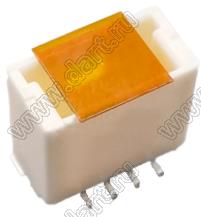 MOLEX Pico-Clasp™ 2035590407 вилка SMD однорядная горизонтальная на плату, цвет натуральный; 3кв.мм; 4-конт.