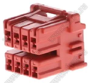 MOLEX CP-3.3™ 5056050802 корпус двухрядной розетки на кабель, цвет красный; P=3,3мм; 8-конт.