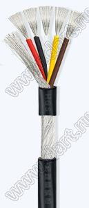 UL2547-5x18AWG-34/0.16TS-BLACK кабель многопроводный многожильный; 5; Dизол.=6,3мм; черный