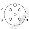 216A-05MO0 разъем M12 (код А), вилка, для опрессовки на кабель; 5-конт.; 60В; 4А; IP 67