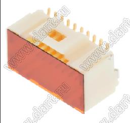 MOLEX Pico-Clasp™ 2035652027 вилка SMD без монтажной крышки двухрядная вертикальная на плату, цвет натуральный; шаг 1,0мм; 20-конт.