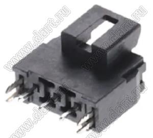 MOLEX Ultra-Fit™ 1722871203 вилка однорядная прямая для выводного монтажа с зажимами для пайки, цвет черный; 3-конт.