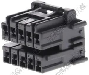 MOLEX CP-3.3™ 5056051001 корпус двухрядной розетки на кабель, цвет черный; P=3,3мм; 10-конт.