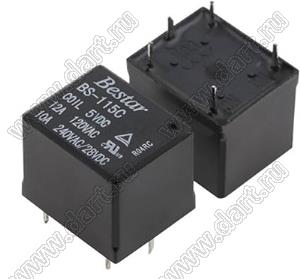 BS115C-12A-5V реле электромагнитное; Uкат.=5В; 12A 120VAC/10A 240VAC; Rкат.=70(Ом)
