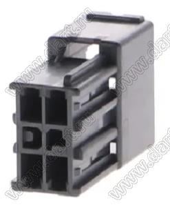 MOLEX CP-3.3™ 5056060401 корпус двухрядной вилки на кабель, цвет черный; P=3,3мм; 4-конт.