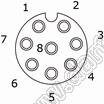 216A-08FO0 разъем M12 (код А), розетка, для опрессовки на кабель; 8-конт.; 30В; 2А; IP 67