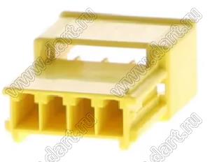 MOLEX CP-3.3™ 5046940403 корпус однорядной вилки на кабель, цвет желтый; P=3,3мм; 4-конт.