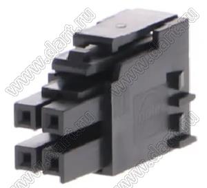 MOLEX Ultra-Fit™ 1722583104 корпус двухрядной розетки на кабель, цвет черный; 4-конт.