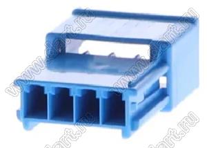 MOLEX CP-3.3™ 5046940404 корпус однорядной вилки на кабель, цвет синий; P=3,3мм; 4-конт.