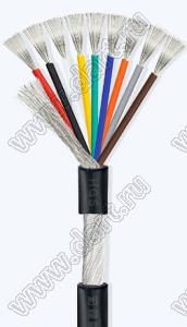 UL2547-9x26AWG-7/0.14TS-BLACK кабель многопроводный многожильный; 9; Dизол.=5мм; черный