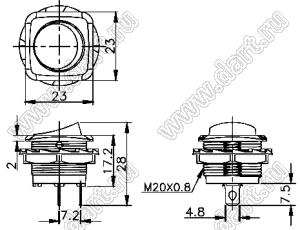 R13-135ABBBT (ZE-201A) переключатель клавишный