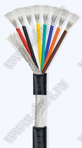 UL2547-8x24AWG-11/0.14TS-BLACK кабель многопроводный многожильный; 8; Dизол.=4,9мм; черный