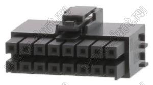 MOLEX Ultra-Fit™ 1722583116 корпус двухрядной розетки на кабель, цвет черный; 16-конт.
