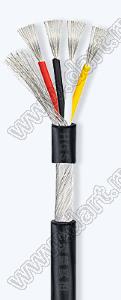 UL2547-4x28AWG-7/0.12TS-BLACK кабель многопроводный многожильный; 4; Dизол.=3,2мм; черный