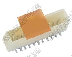 MOLEX Pico-Clasp™ 5044491107 вилка SMD однорядная вертикальная на плату, цвет натуральный; шаг 1,0мм; 11-конт.