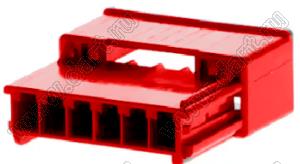 MOLEX CP-3.3™ 5046940602 корпус однорядной вилки на кабель, цвет красный; P=3,3мм; 6-конт.